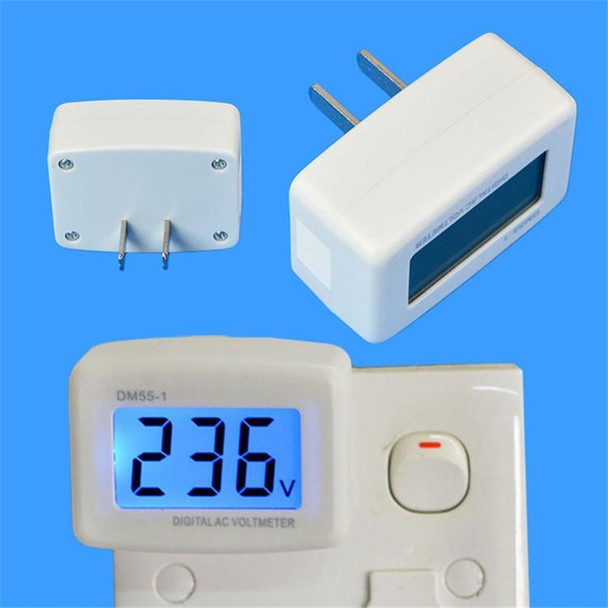 Digital Voltmeter LCD Display LCD Voltmeter Plug-type Electric Meter(US Plug 110V)