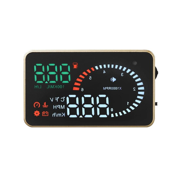 X6 3.5 inch Car OBDII / EUOBD HUD Vehicle-mounted Head Up Display Security System, Support Speed & Water Temperature & Speed Alarm & Fuel Consumption & Battery Voltage, etc.