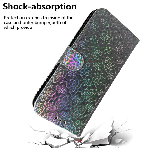 iPhone X / XS Solid Color Colorful Magnetic Buckle Horizontal Flip PU Leather Case with Holder & Card Slots & Wallet & Lanyard(Silver)
