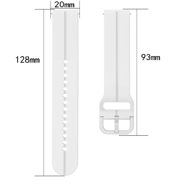 For Samsung Galaxy Watch5 40mm 20mm Loop Silicone Watch Band(Pink)