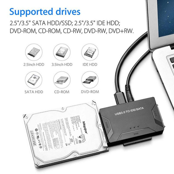 SATA / IDE to USB 3.0 Adapter 2.5 / 3.5 Inch Hard Drive Adapter Cable Converter