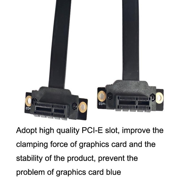 PCI-E 3.0 1X 90 Degrees Graphics Card / Wireless Network Card Extension Cable, Cable Length: 15cm