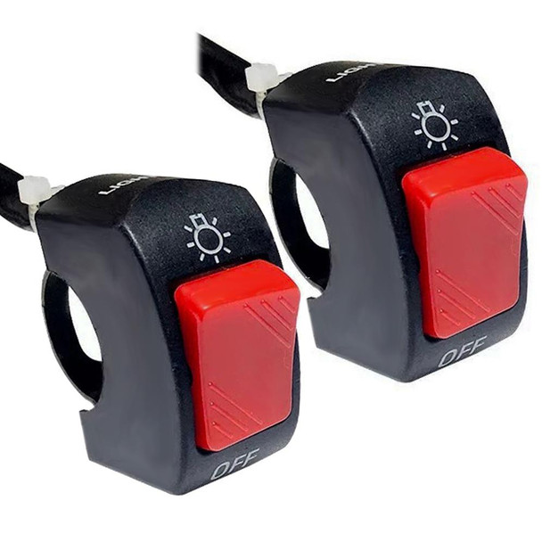 TF-1796 2pcs Electric Motorcycle Retrofit Accessories Double Flash Warning Light Switch(Random Color Delivery)