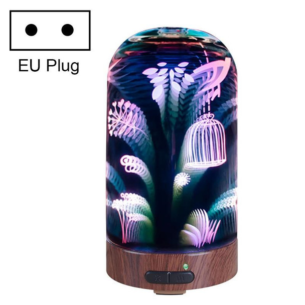 AOD-8 Jungle Discovery 3D Glass Aromatherapy Machine Silent Bedroom Mini Humidifier EU Plug