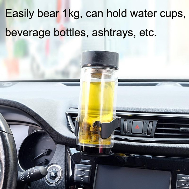 B1101 Car Water Cup Holder Multi-functional Air Conditioning Outlet Ashtray Fixing Bracket(Black)