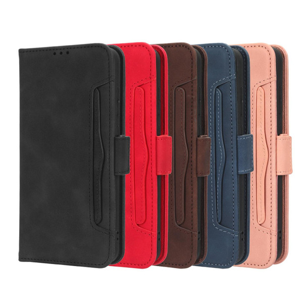 For OPPO Reno8 T 5G / A1 Pro Skin Feel Calf Texture Card Slots Leatherette Phone Case(Red)