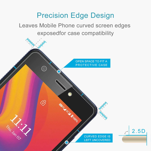 For Lava Z1 10pcs 0.26mm 9H 2.5D Tempered Glass Film