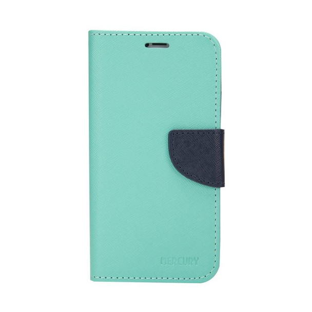For Samsung Galaxy S22+ 5G Mercury Contrast Color Splicing Leatherette Phone Case(Mint Color)