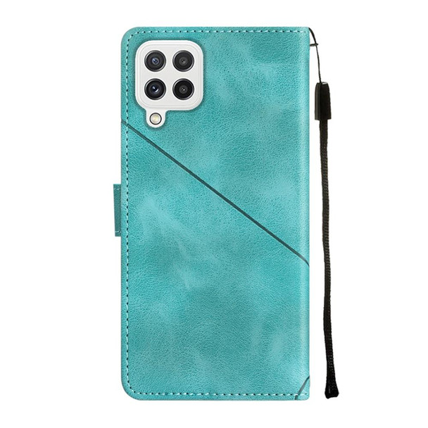 For Samsung Galaxy A22 4G / M32 4G Skin-feel Embossed Leatherette Phone Case(Green)