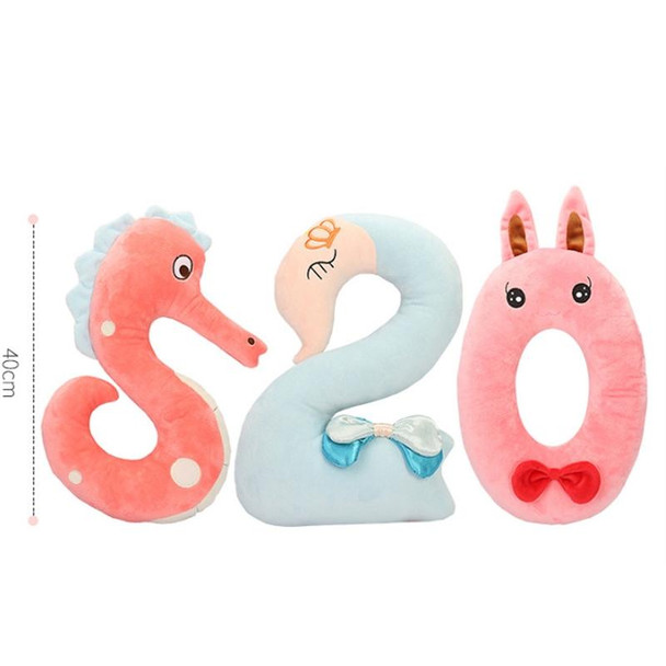 40cm Number Plush Doll Toys Soft Pillow For Kids Children(Number 7)