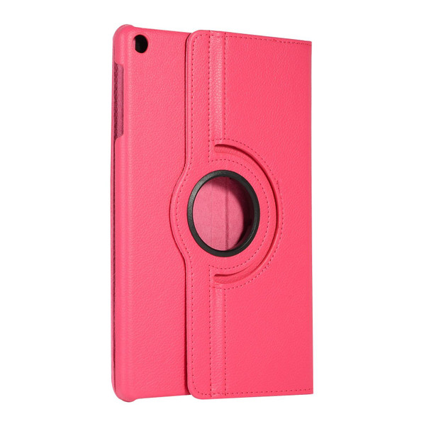 For Huawei Matepad SE 10.4 360 Degree Rotation Litchi Texture Tablet Leatherette Case(Rose Red)