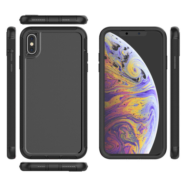 360 All-inclusive Shockproof Precise Hole PC + TPU Protective Case - iPhone XS / X(Black)
