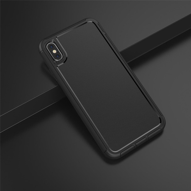 360 All-inclusive Shockproof Precise Hole PC + TPU Protective Case - iPhone XS / X(Black)