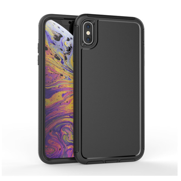 360 All-inclusive Shockproof Precise Hole PC + TPU Protective Case - iPhone XS / X(Black)