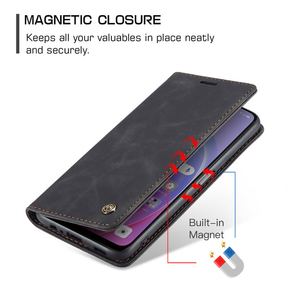 CaseMe 013 Multifunctional Horizontal Flip Leatherette Phone Case For OPPO A96 4G / A36 4GA76 4GK10 4G Realme 9i 4G (Black)