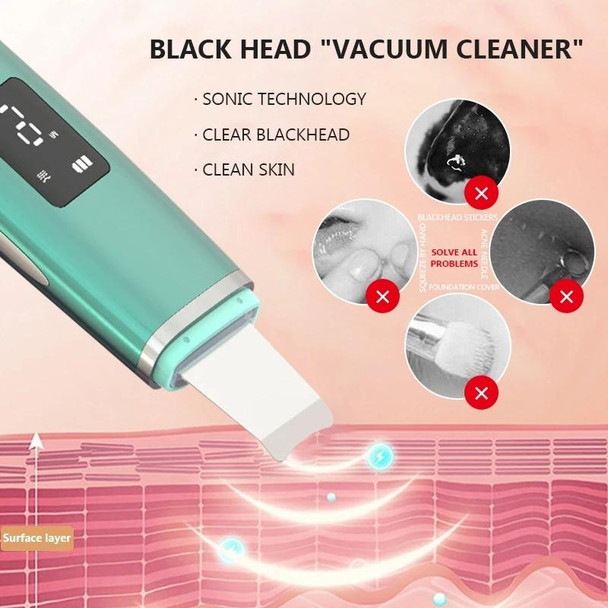 Ultrasonic Shoveling Machine Blackhead Beauty Instrument Iontophoresis Pore Cleaning Instrument(Green)