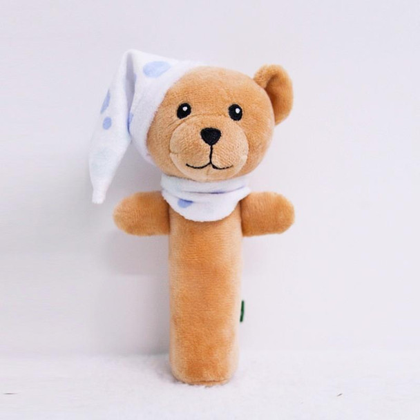 Baby Hand Rattles Toys Hand Grip Stick Newborn Soothing Toys,Style: Sleep Bear Blue Bibi Style