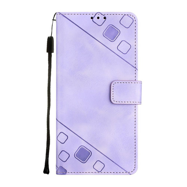 For Xiaomi 12 Skin-feel Embossed Leather Phone Case(Light Purple)