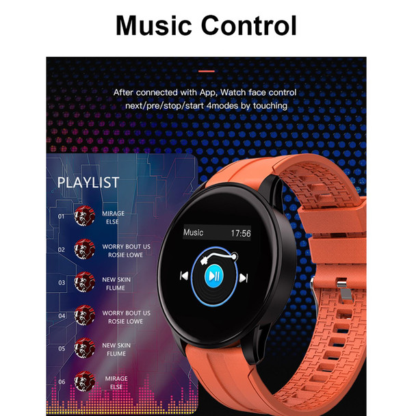 B7 0.96 inch Color Screen Smart Watch, Support Sleep Monitor / Heart Rate Monitor / Blood Pressure Monitor(Orange)