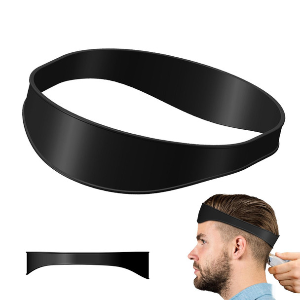 Salon Neck Hair Line Guide Barber Trim Ruler Hair DIY Tool Hair Trimming Template Tools(Black)