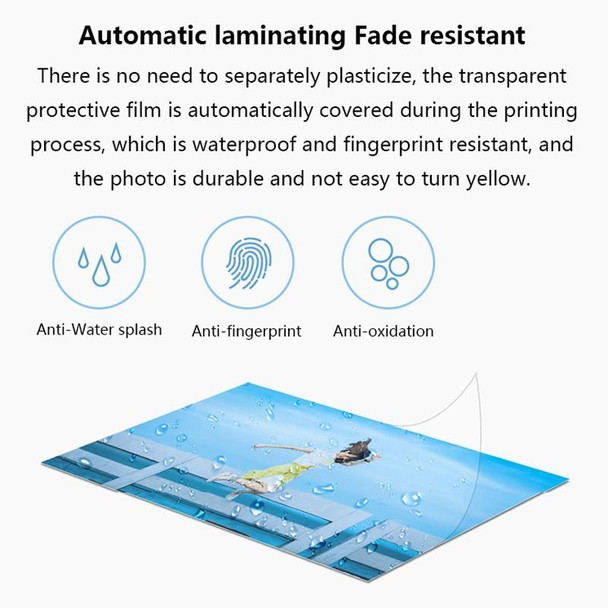 Original Xiaomi Mijia 1S Mini Automatic Pocket Photo Printer 3 inch Adhesive Photo Paper for PC5841 (White)