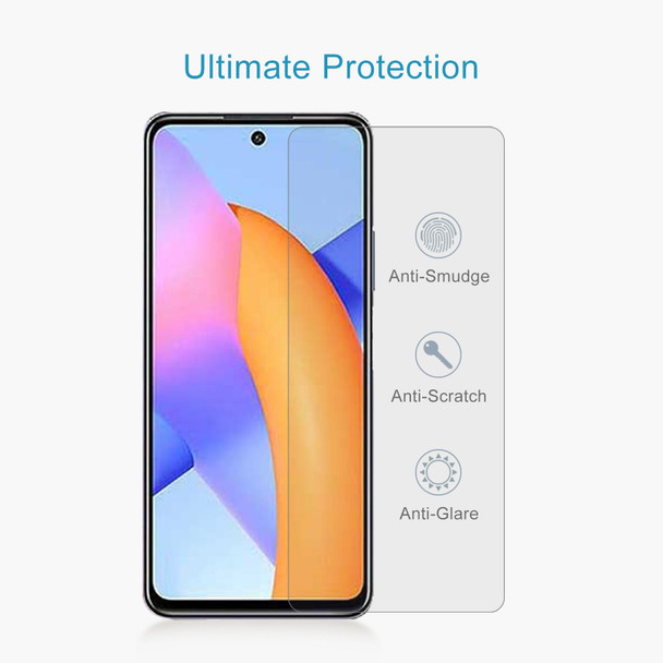 For Honor X10 Lite 10pcs 0.26mm 9H 2.5D Tempered Glass Film