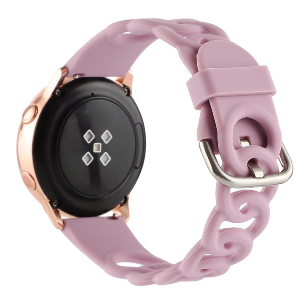 20mm Donut Hollow Silicone Watch Band(Lavender Purple)