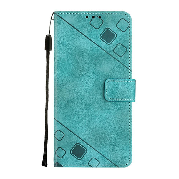 For Google Pixel 7 Skin-feel Embossed Leatherette Phone Case(Green)