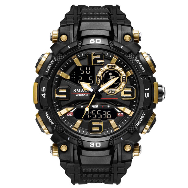 SMAEL 1921 Outdoor Sports Waterproof Men Luminous Time Watch Electronic Watch(Black Gold)