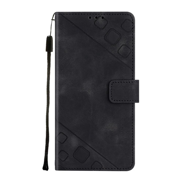 For Google Pixel 6 Skin-feel Embossed Leatherette Phone Case(Black)