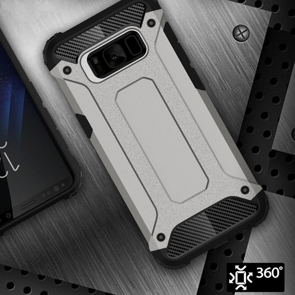 For Galaxy S8 Rugged Armor TPU + PC Combination Case(Grey)