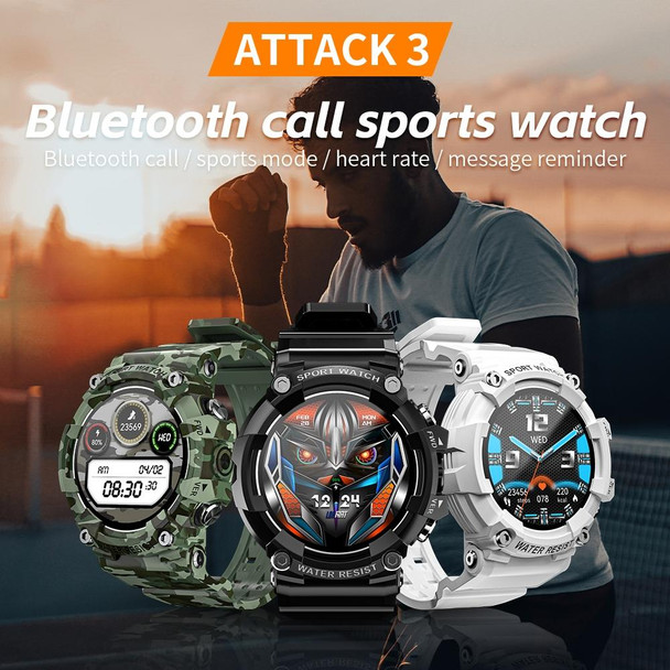 LOKMAT ATTACK 3 1.28 inch TFT Screen Sports Fitness Smart Watch, Support Bluetooth Call(Green)