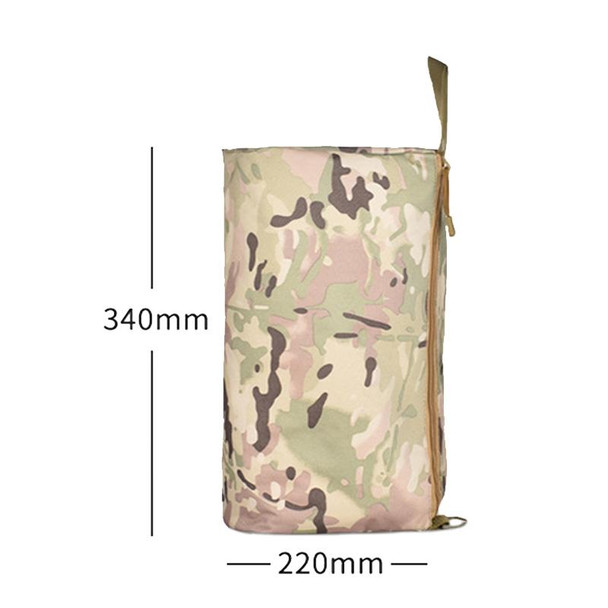 6L Outdoor Hiking and Camping Sundries Storage Bag Multifunctional Sports Waist Bag(Ink Camouflage)