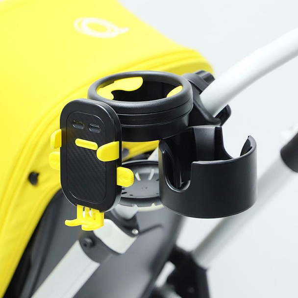 3 IN 1 Universal Baby Stroller Mobile Phone Cup Holder Motorcycle Water Cup Holder(Black and Yellow)