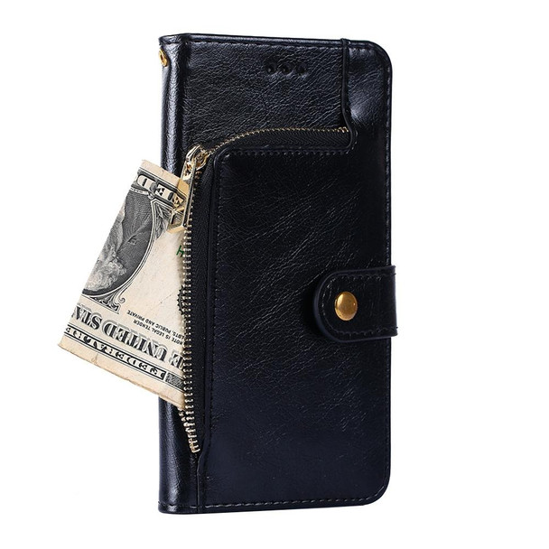 For OPPO Reno8 T 5G/A1 Pro 5G Zipper Bag Leatherette Phone Case(Black)