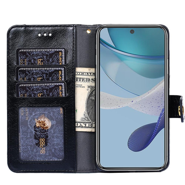 For OPPO Reno8 T 5G/A1 Pro 5G Zipper Bag Leatherette Phone Case(Black)