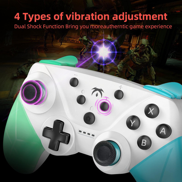 788 Bluetooth 5.0 Wireless Game Controller for Nintendo Switch(Green Blue)