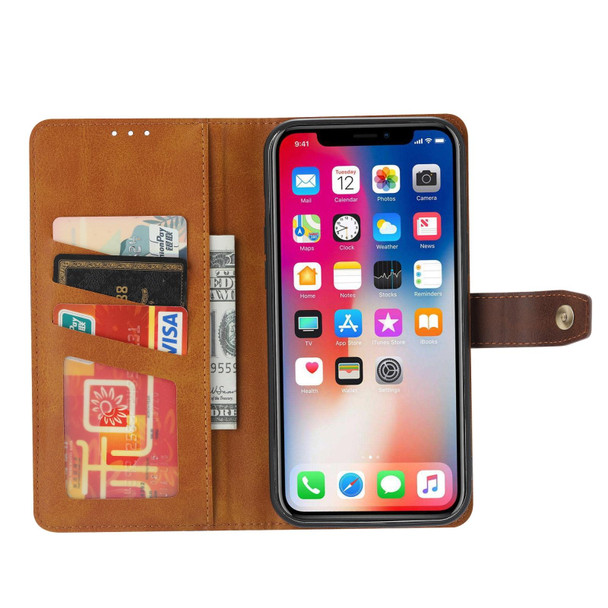 Calf Texture Double Fold Clasp Horizontal Flip Leatherette Case with Photo Frame & Holder & Card Slots & Wallet - iPhone 12 Pro Max(Red)