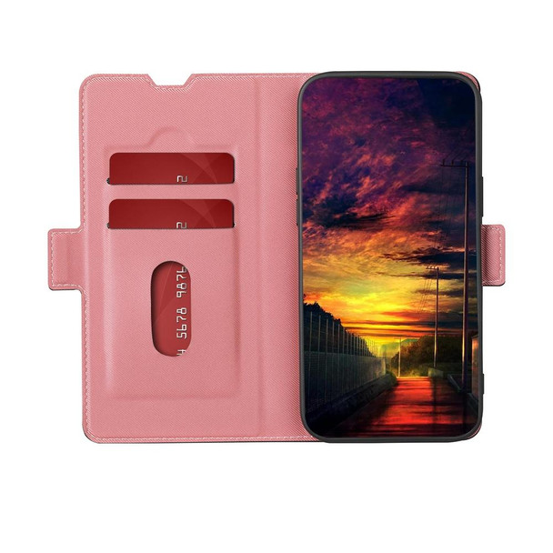 For OPPO Reno8 T 5G/A1 Pro 5G Twill Texture Side Buckle Leatherette Phone Case(Pink)