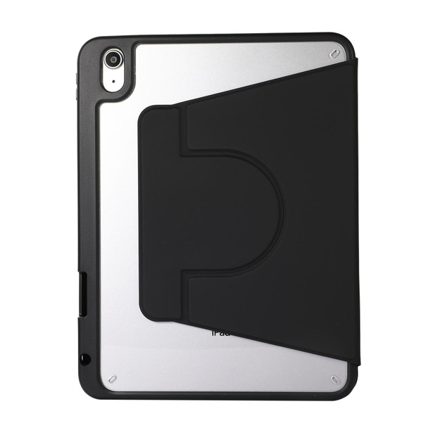 2 in 1 Acrylic Split Rotating Leatherette Tablet Case For iPad Air 2022 / 2020 10.9(Black)