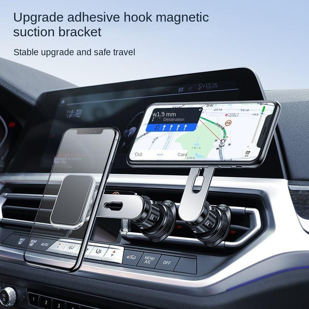 F23 Car Air Outlet Vent Magnetic Phone Navigation Mount Bracket (Silver)