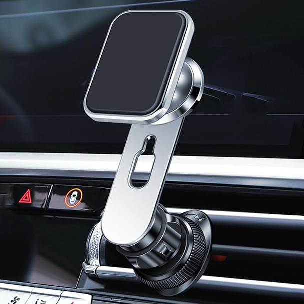 F23 Car Air Outlet Vent Magnetic Phone Navigation Mount Bracket (Silver)