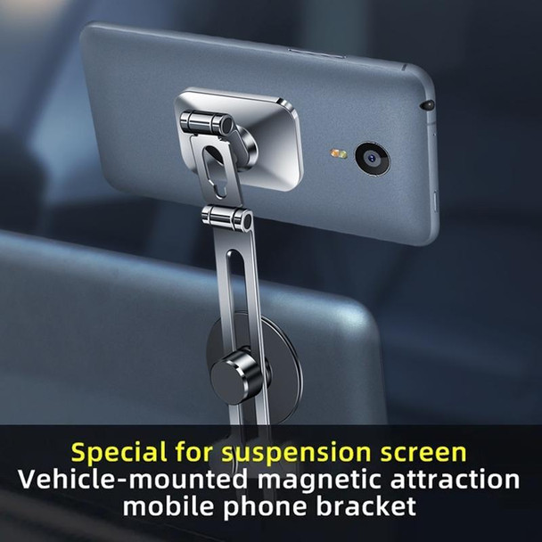 F52 Magnetic Car Floating Screen Phone Navigation Holder (Silver)