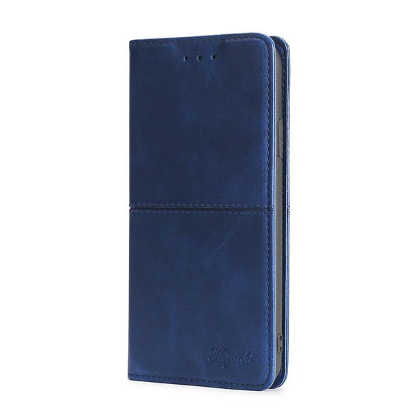 For OPPO Reno8 T 5G/A1 Pro 5G Cow Texture Magnetic Horizontal Flip Leatherette Phone Case(Blue)