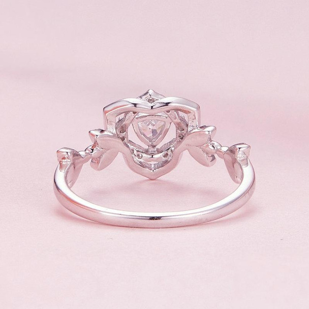 BSR366 Sterling Silver S925 Plated Gold Rose Ring(No.6)