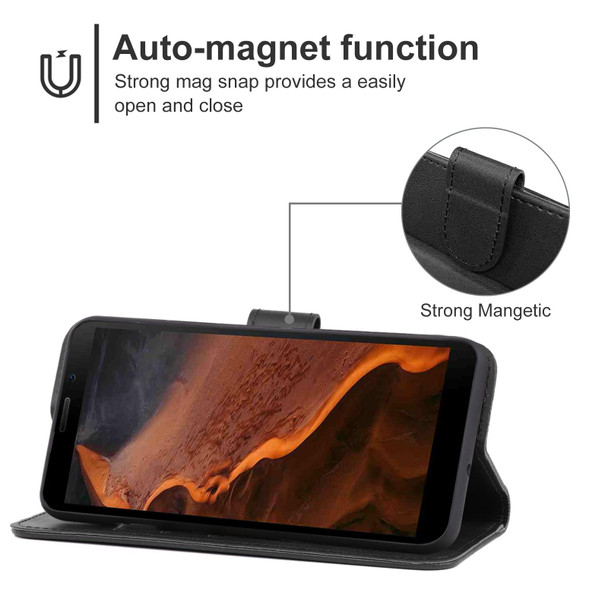 For Doogee S61/S61 Pro Leatherette Phone Case(Black)