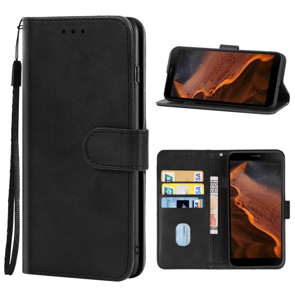 For Doogee S61/S61 Pro Leatherette Phone Case(Black)