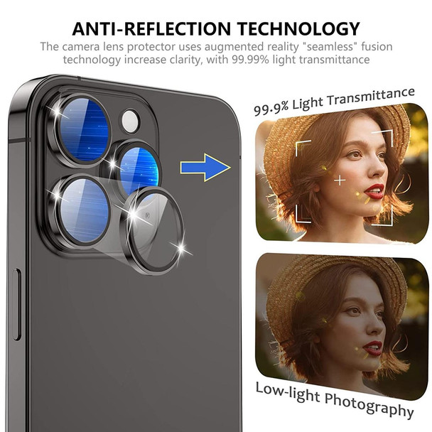 For iPhone 12 Pro Max ENKAY AR Anti-reflection Camera Lens Glass Full Film(Silver)