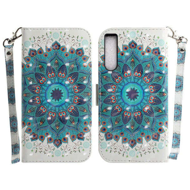 For Sony Xperia 10 IV 2023 3D Colored Horizontal Flip Leatherette Phone Case(Peacock Wreath)