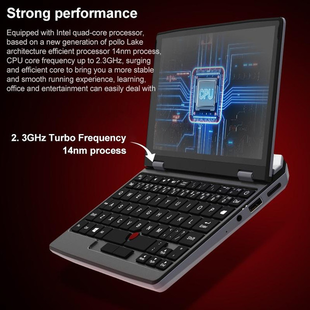 7-X133 7.0 inch Pocket Laptop, 12GB+1TB, Windows 10 Intel Celeron J4105 Quad Core up to 2.3GHz, Support Dual Band WiFi & BT & TF Card